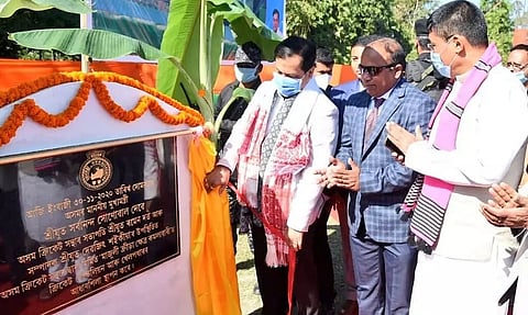 Assam CM Sonowal laid foundation stone of ACA Cricket Pavilion and Playground in Majuli