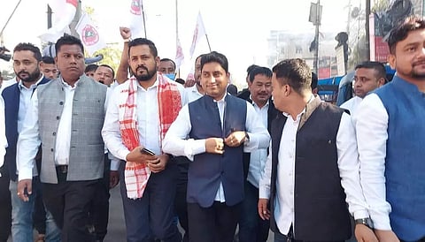 Newly-elected AASU general secretary felicitated in Tinsukia