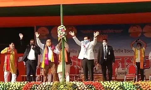 CM Sonowal promised permanent peace to the people of BTR if BJP is voted to power