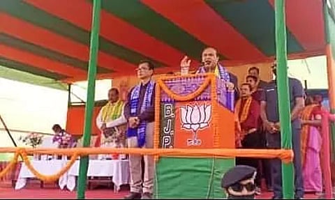 BTC Polls: Himanta Biswa Sarma promise college, hospital, stadium at Dotoma if BJP is voted to power