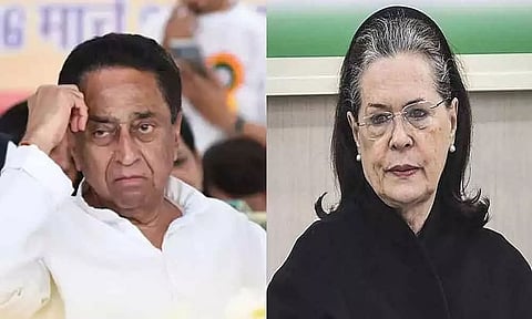 Former Madhya Pradesh Chief Minister Kamal Nath meets Sonia Gandhi