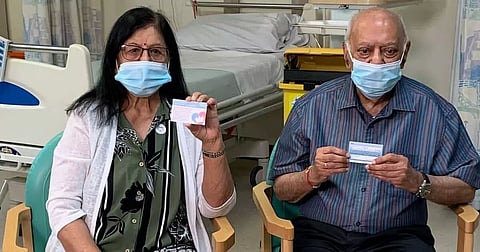 British Indian couple among first in world to receive COVID vaccine