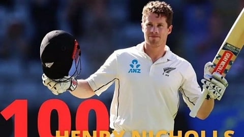 Henry Nicholls ton gives NZ edge over WI on Day one 2nd Test