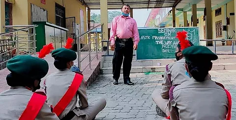 NCC unit of THB College organized seminar on plastic management in Jamugurihat
