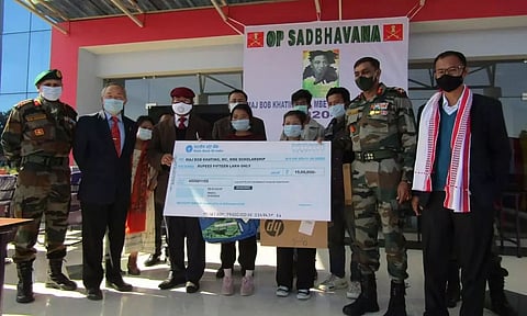 Manipur: 59 Mountain Brigade provides sports gears, scholarship to meritorious students