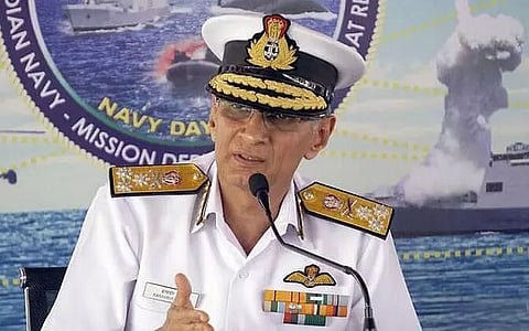 Indian Navy Admiral Karambir Singh reviews security situation