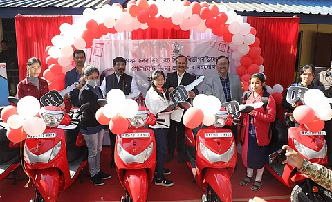 Scootys distributed among meritorious girl students across Assam