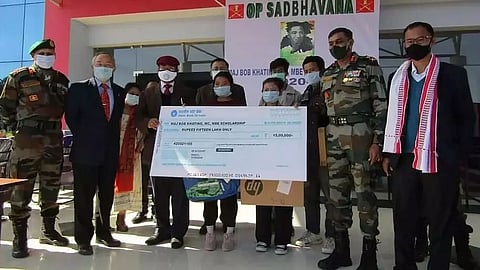 59 Mountain Brigade provides sports gears and scholarship to meritorious students in  Imphal