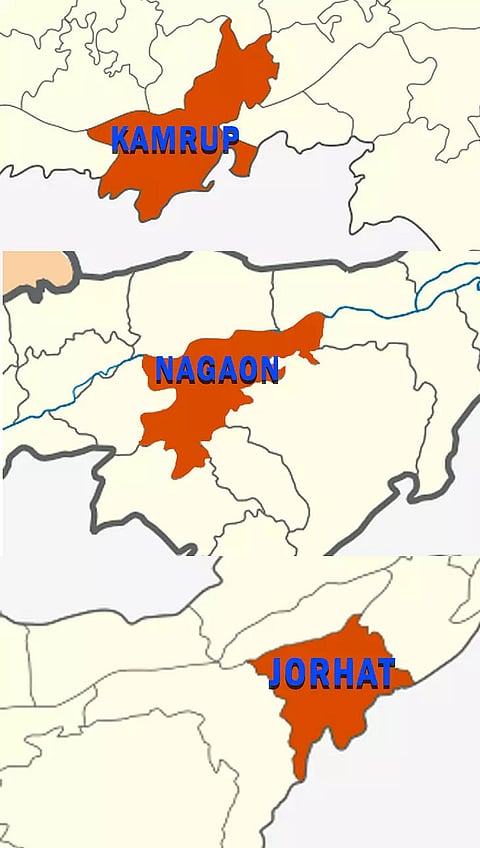 DISTRICTS OF ASSAM: KAMRUP, NAGAON, JORHAT