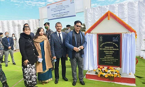 Union Minister Kiren Rijiju Inaugurates Synthetic Football Ground in SAI, Shillong