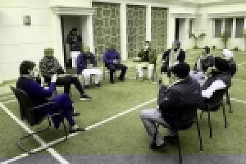 Congress leader Priyanka Gandhi meets MPs from Punjab