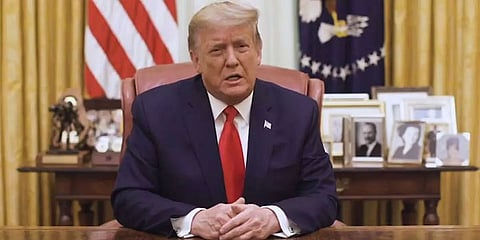 Donald Trump denounces violence after second House impeachment