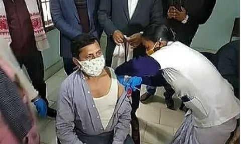 Assam: Dr Milan Kumar Laskar from Bokakhat Gets the 1st COVID-19 Vaccine