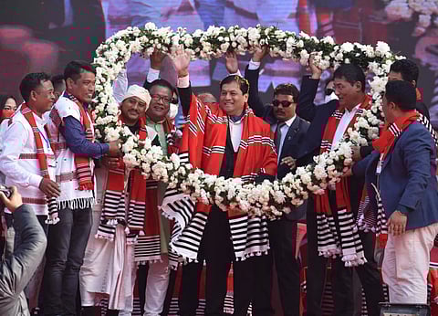CM Sarbananda Sonowal attends TMPK's golden jubilee programme at Jonai