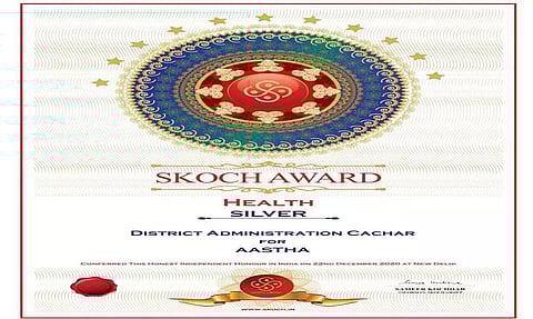 Cachar receives award under SKOCH