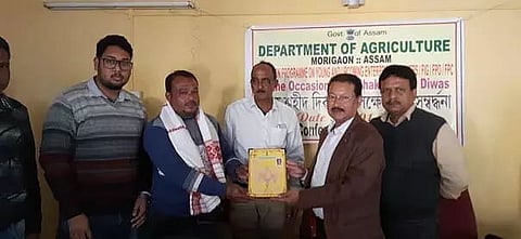 Four farmers felicitated on the occasion of Krishak Swahid Divas in Morigaon