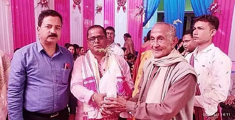 Groom greets guests with saplings in Barpeta