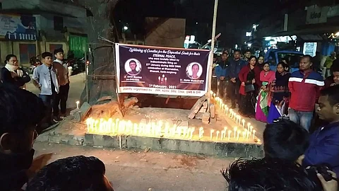 Candles lit to pray for eternal peace of Busu Dima festival-incident victims in Haflong