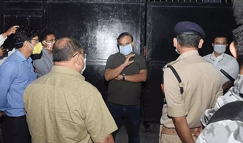 Assam: Himanta Biswa Sarma Inspects Potato Godown 'Containment Zone' in Changsari