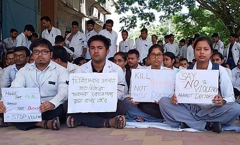 AMCH Doctors Protest Against Brutal Killing of Tea Estate Doctor