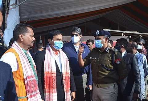 CM Sarbananda Sonowal visits Dhekiajuli, takes stock of preparations for PM's programme