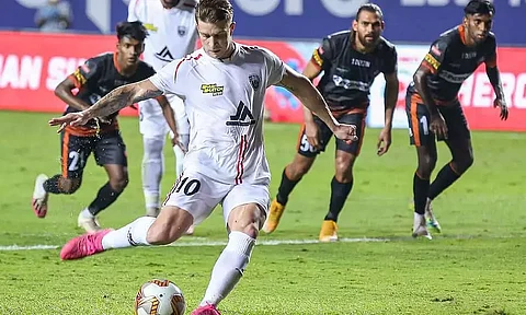 Gallego brace helps NorthEast hold Goa to 2-2 draw