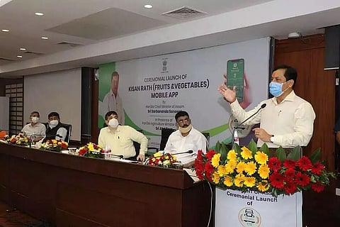 CM Sarbananda Sonowal launches 'Kisan Rath' to boost business in Agri sector