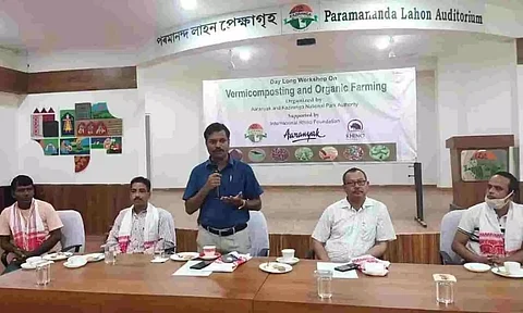 Vermicompost and organic farming workshop held for farmers in Numaligarh