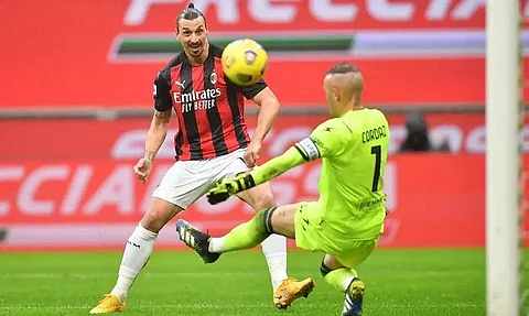 Zlatan Ibrahimovic nets landmark goal of his career