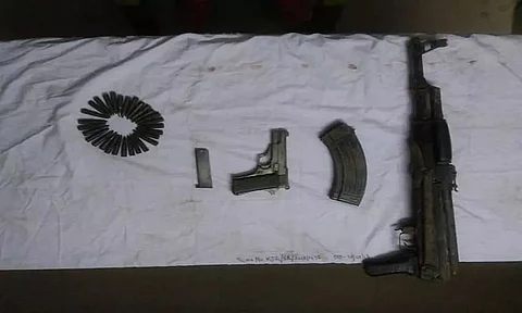 Assam Police recovered arms and ammunition in Kokrajhar district