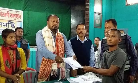 Sootea MLA Padma Hazarika distributed PWD Certificates at Jamugurihat