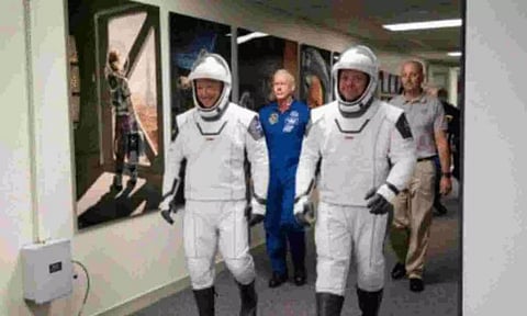 NASA crewmates on maiden SpaceX flight to International Space Station