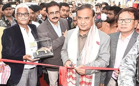 Assam Finance Minister Himanta Biswa Sarma opens 3 foot over-bridges in Guwahati