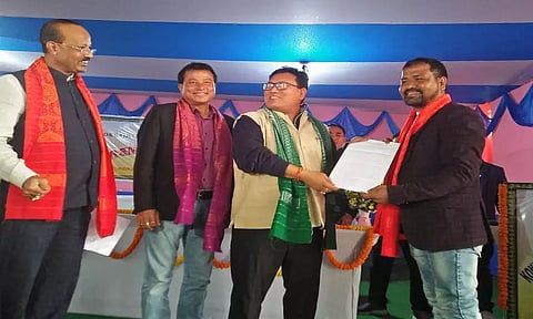 BTR chief Pramod Boro gives away appointment letter to college teachers in Kokrajhar