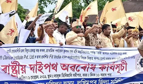 Protests Against Subansiri Lower Hydroelectric Project Rock Lakhimpur
