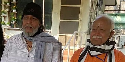 Politics agog as Mohan Bhagwat and Mithun Chakraborty meet