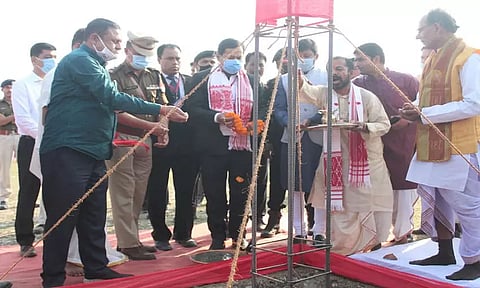 CM Sarbananda Sonowal lays foundation stone of police reserve at Biswanath