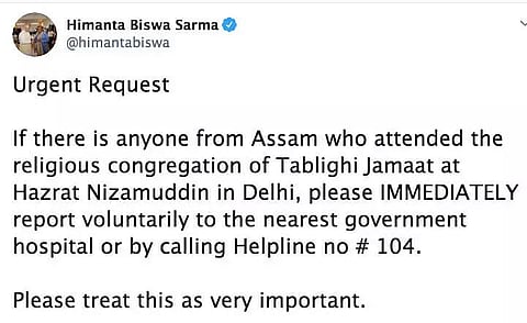 People from Assam who attended jamat in Delhi asked to report at govt. hospitals