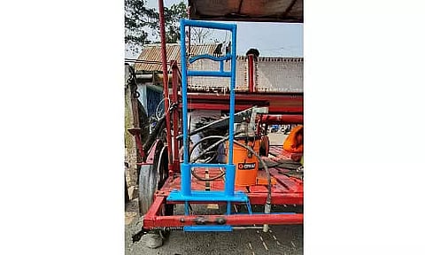 Trolley mounted rail lubrication system designed in-house by NFR