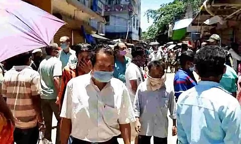 In Pictures: Social distancing goes for a toss in Haflong on Day 1 of Lockdown