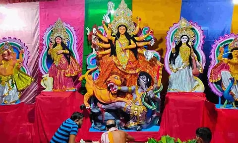 Worship of Devi Durga on Maha Xosthi starts in Lakhimpur