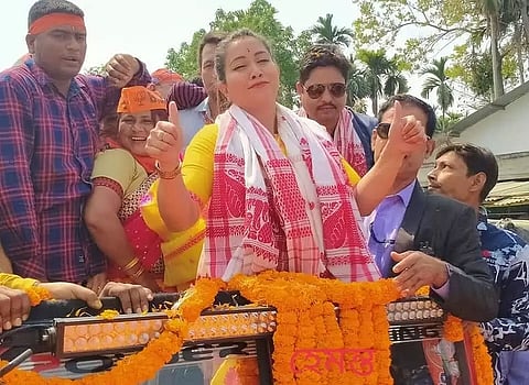 MLA Angoorlata Deka welcomed at Batadroba