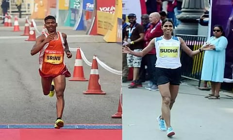 Srinu Bugatha, Sudha Singh win titles in New Delhi Marathon