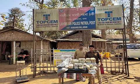 Assam Police seized huge cache of ganja along Assam-Nagaland border
