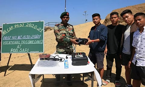 Assam Rifles imparts vocational training on welding locals of Sapi Village
