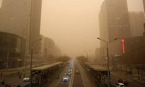 China issues yellow alert for sandstorms in the northern part
