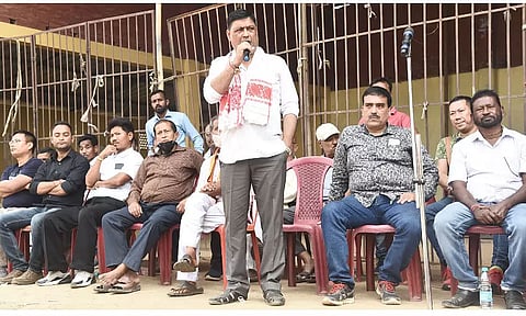 Supporters urge State BJP vice president Jayanta Das to contest as Independent