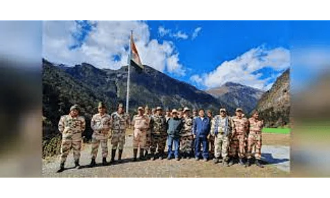 Arunachal Pradesh Speaker & Minister meet jawans of ITBP at Lamang Post