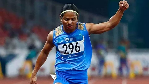 Dhanalakshmi wins 100m Gold, Hima Das disqualified after false start