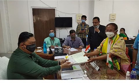 BPF candidate Pramila Rani Brahma & UPPL candidate Lawrence Islary file nominations
